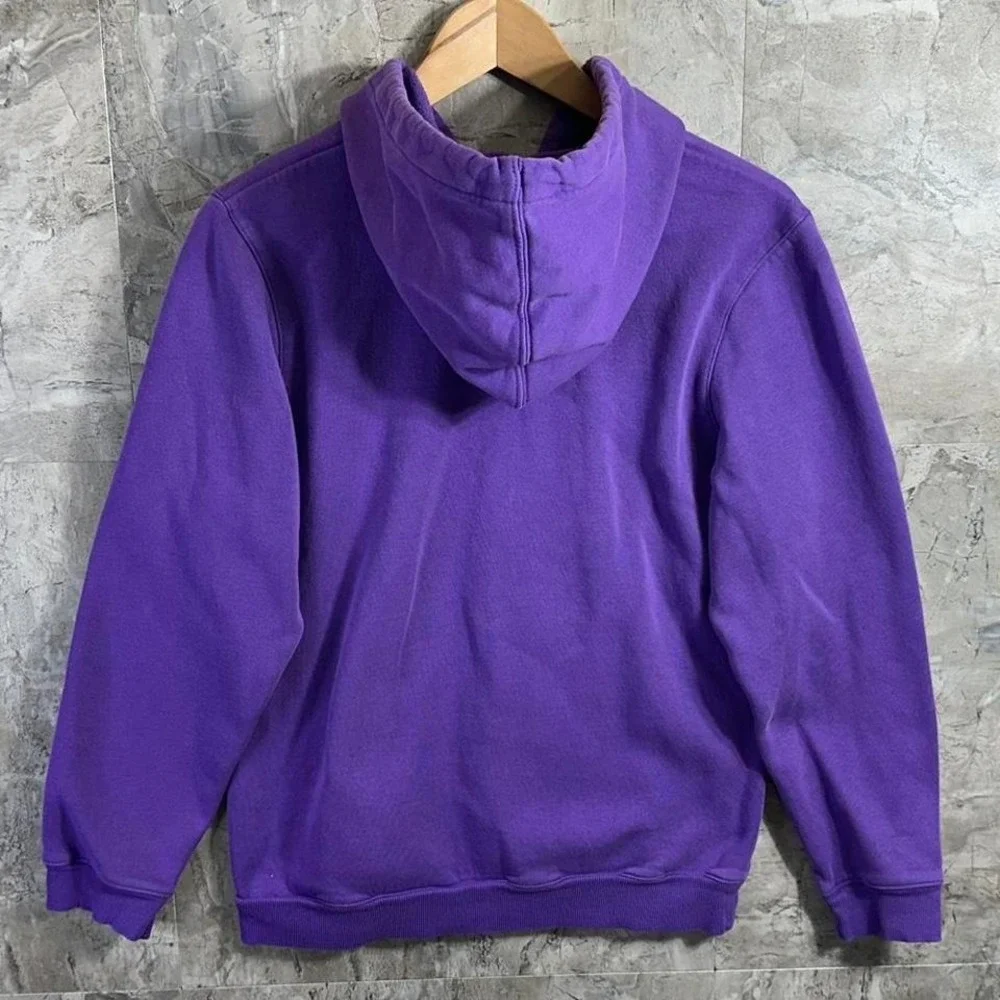 Adidas Jacket Hoodie Large  Women's Full Zip Purple Embroidered Logo‎ Activewear - Picture 5 of 7